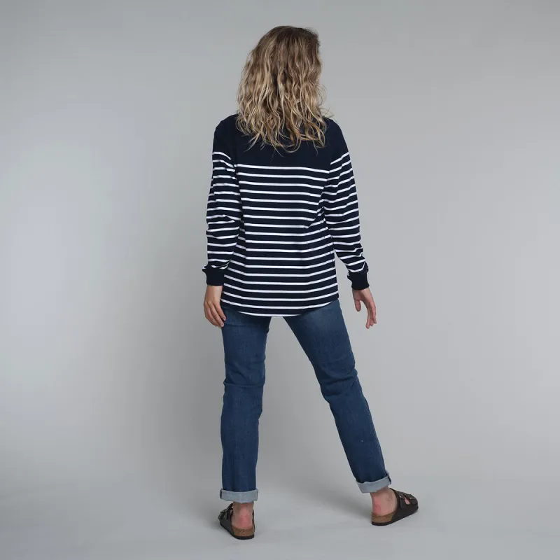 Schoffel Womens Hope Cove Sweatshirt Navy Stripe-2